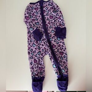 Little Sleepies Purple Leopard zippy